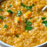 Cheesy Red Lentil Soup