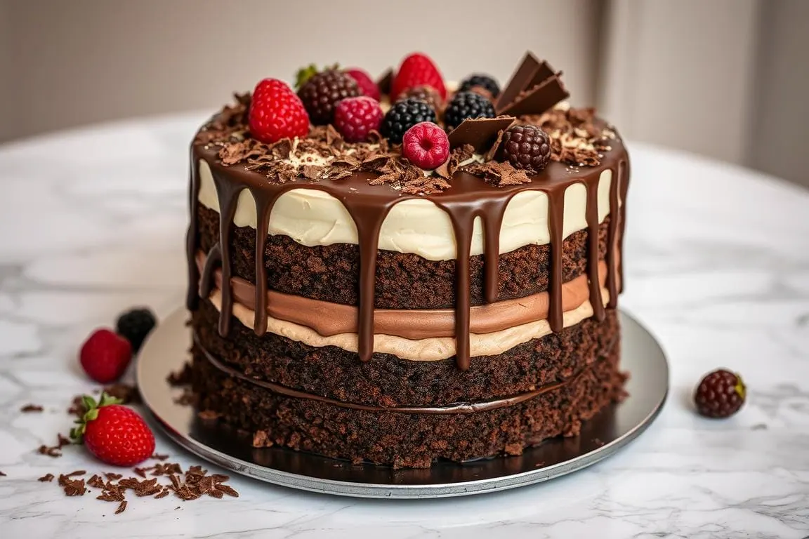 triple chocolate cake