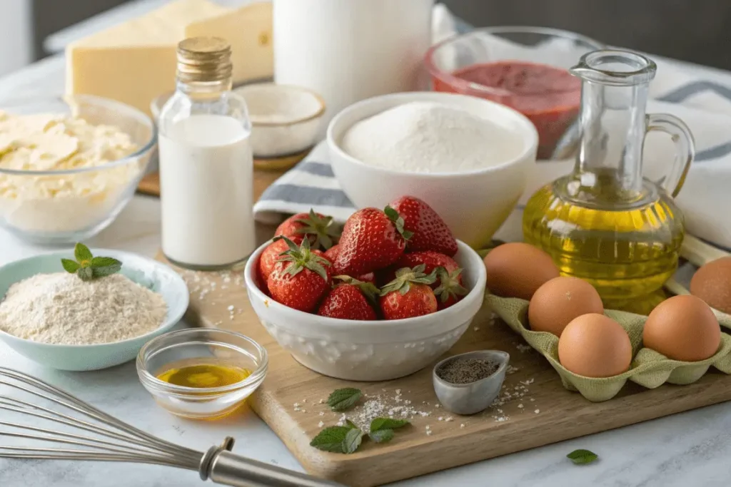 strawberry crunch cake ingredients