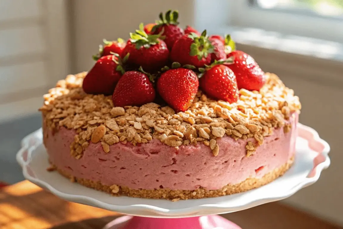 strawberry crunch cake